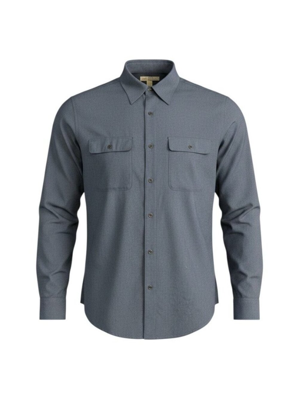 Joseph Abboud Mens Blue Long Sleeve Button-Down Shirt Two Chest Pockets L